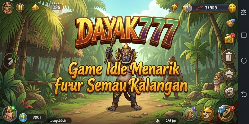 Screenshot menunjukkan gameplay santai yang seru dari DAYAK777.
