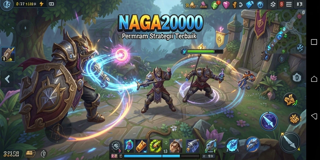 Tampilan gameplay menarik dari NAGA2000 dengan pertempuran strategi.