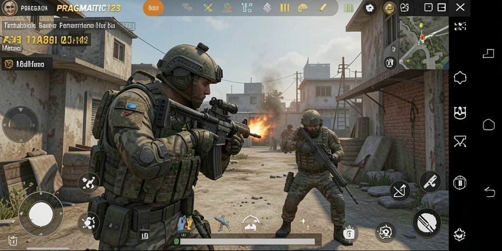 Gameplay seru PRAGMATIC123 dengan aksi menegangkan di medan perang.