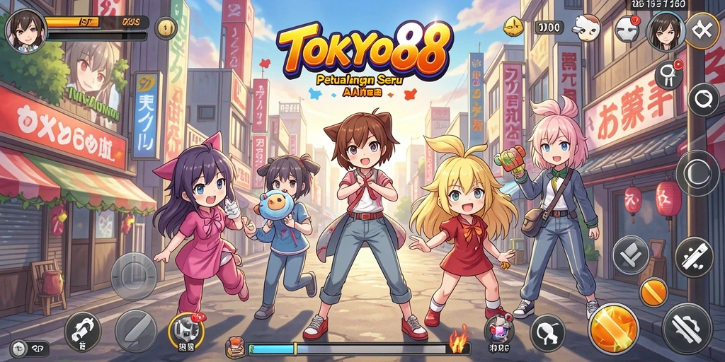 Screenshot gameplay TOKYO88 dengan karakter anime yang menarik.